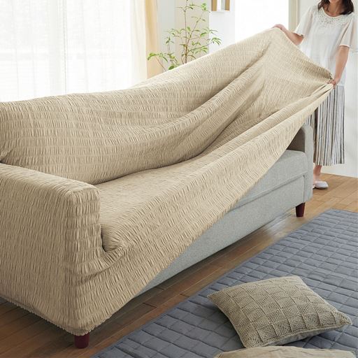 ソファカバー 綿麻混 のびるんフィット ナチュラルな色合い 汚れても洗濯機で丸洗いok セシール Cecile ソファカバー 綿麻混 のびるんフィット ナチュラルな色合い 汚れても洗濯機で丸洗いok セシール Cecile