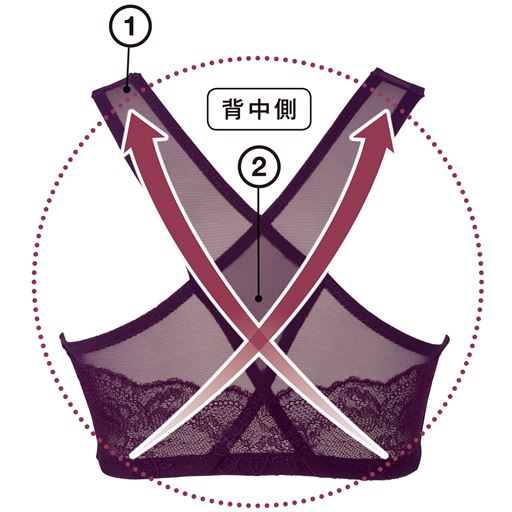 背筋すっきりブラ フロントホック 超ソフトワイヤー入り フルカップ セシール Cecile 背筋すっきりブラ フロントホック 超ソフトワイヤー入り フルカップ セシール Cecile