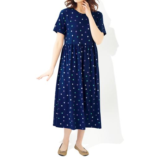 サマーロングルームワンピース 綿100 セシール Cecile