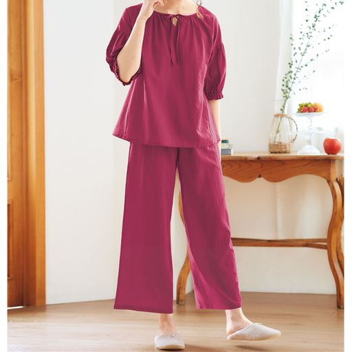 ふんわりスモックパジャマ 綿100 セシール Cecile