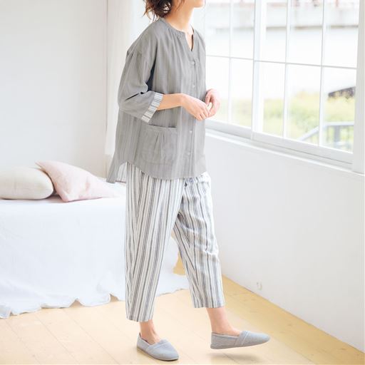 ダブルガーゼの巣ごもりゆったりパジャマ 綿100 セシール Cecile