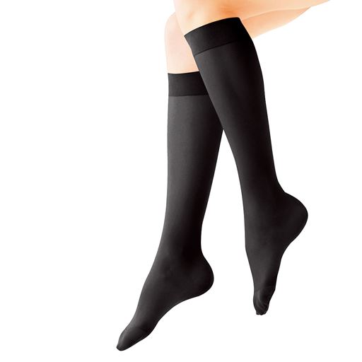 ふくらはぎサイズが選べるショートストッキング 同色5足組 ミディアムサポートタイプ セシール Cecile