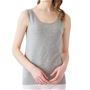 お手頃プライスがうれしい綿混ストレッチタンクトップ<br>グレーモク 着用例