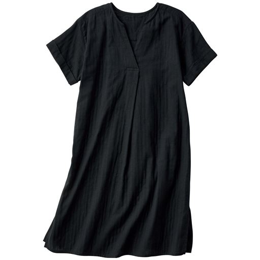 ダブルガーゼ半袖チュニック 綿100 セシール Cecile ダブルガーゼ半袖チュニック 綿100 セシール Cecile