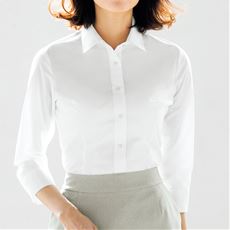 形態安定2枚組レギュラーカラーシャツ(七分袖)(洗濯機OK)