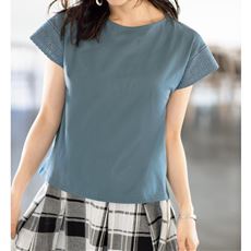 刺しゅうフレンチ袖Tシャツ