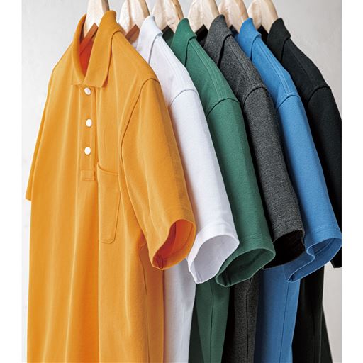 春夏の定番、綿100%ポロシャツ