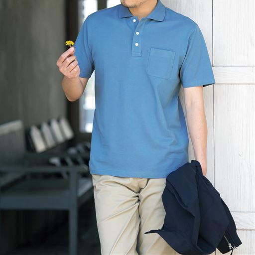 スモークブルー モデル身長:184cm 着用サイズ:Lサイズ