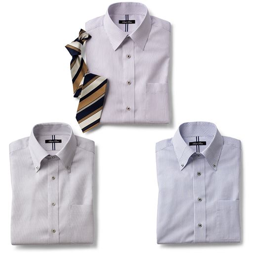 形態安定デザインyシャツ 半袖 セシール Cecile