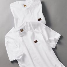 同色2枚組 綿100%半袖Tシャツ/クルーネック(G.T.ホーキンス)