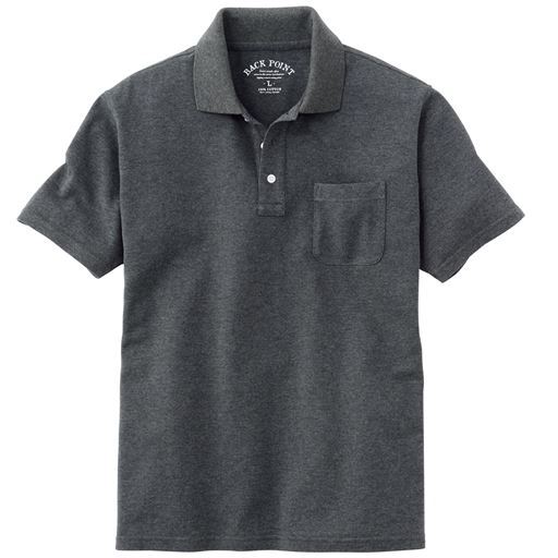 【男女兼用】綿100%ポロシャツ(半袖)しっかり編地の鹿の子素材を使用