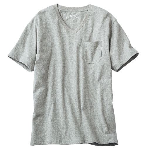 綿100%VネックTシャツ(半袖)/オーガニックコットン使用素材