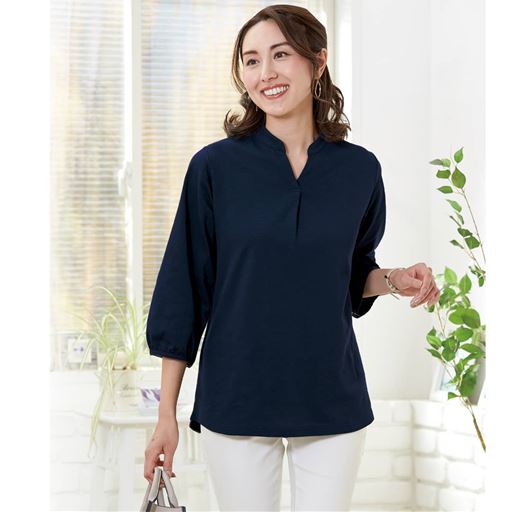 Uvカット衿元すっきりスキッパー セシール Cecile