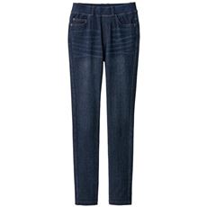 【ぽっちゃりさんサイズ】ニットデニムスキニーパンツ(スマートニットジーンズ)(美脚パンツ)