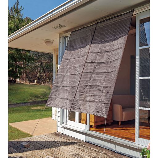 お洒落な遮熱アルミすだれ タープとすだれの2way セシール Cecile