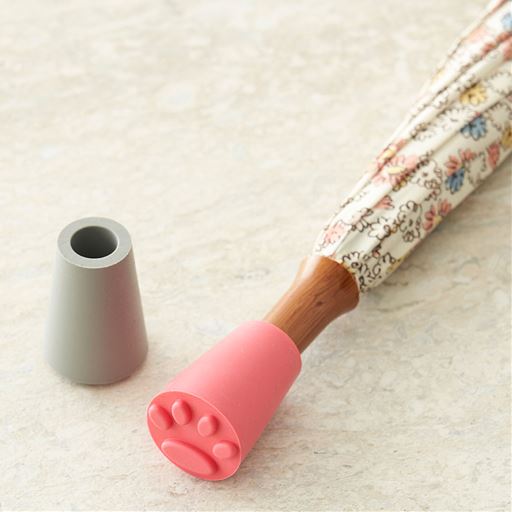 傘キャップ 猫肉球デザイン 滑り止めキャップ シリコン製 セシール Cecile 傘キャップ 猫肉球デザイン 滑り止めキャップ シリコン製 セシール Cecile