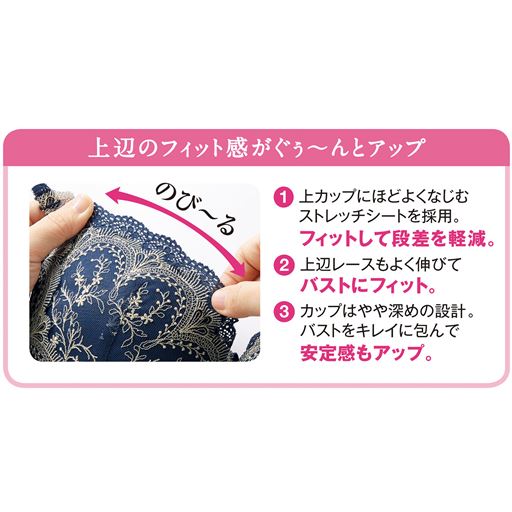 プチバストさんの2カップアップブラ ソフトワイヤー入り やや深め3 4カップ セシール Cecile プチバストさんの2カップアップブラ ソフトワイヤー入り やや深め3 4カップ セシール Cecile