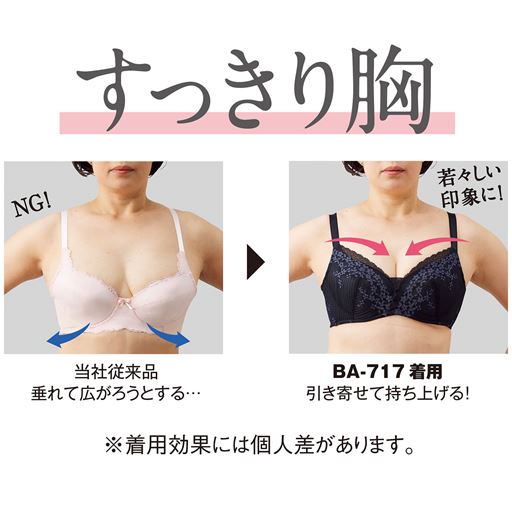 はなれ垂れ胸に効くブラ ソフトワイヤー入り 3 4カップ セシール Cecile はなれ垂れ胸に効くブラ ソフトワイヤー入り 3 4カップ セシール Cecile