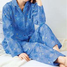 冷房対策にも活躍するシャツパジャマ(綿100%)