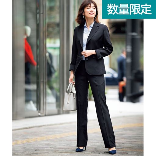 シルエットが選べるパンツスーツ ブーツカットパンツ ストレートパンツ 洗濯機ok セシール Cecile