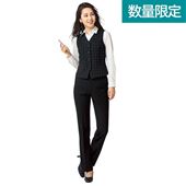 オフィスベストスーツ ベスト パンツ 事務服 ストレッチ素材 洗濯機ok 撥水 形態安定 防汚加工 選べる2レングス セシール Cecile