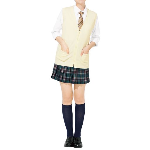 ウエストゴム 日本製チェック柄プリーツスカート スカートベルト付き スクール 制服 セシール Cecile ウエストゴム 日本製チェック柄プリーツスカート スカートベルト付き スクール 制服 セシール Cecile