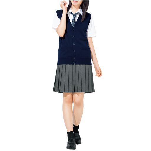 日本製単色プリーツスカート スカートベルト付き スクール 制服 セシール Cecile 日本製単色プリーツスカート スカートベルト付き スクール 制服 セシール Cecile