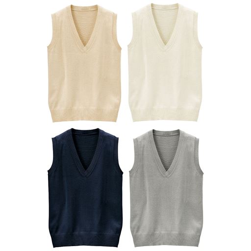 抗菌防臭 薄手vネックニットベスト スクール 制服 セシール Cecile