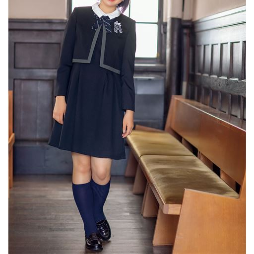 卒業式 入学式に ワンピース ボレロスーツ4点セット スクール 制服 セシール Cecile