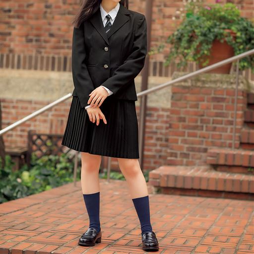 卒業式 入学式に 細プリーツスカートスーツ4点セット スクール 制服 セシール Cecile
