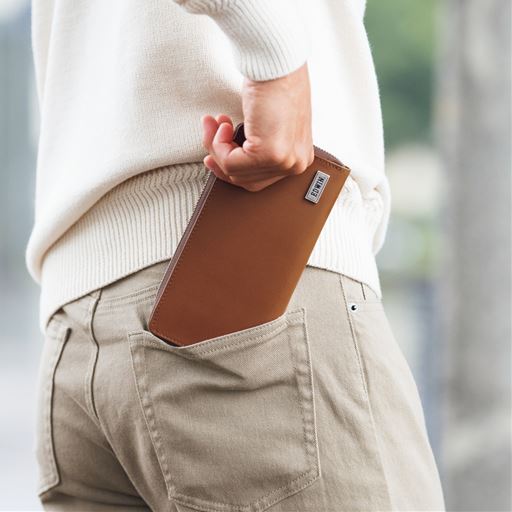 【EDWIN】ジャンルを問わず幅広く使えるシンプルなデザインの財布シリーズです。<br>ブラウンA