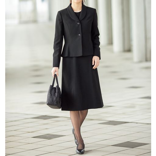 ブラックフォーマルアンサンブル ジャケット ワンピース 洗濯機ok セシール Cecile
