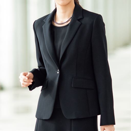 ブラックフォーマルジャケット テーラード 選べる2丈 洗濯機ok セシール Cecile