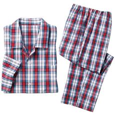 シャツパジャマ(男女兼用)/綿100%ブロード織