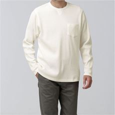 綿100%ワッフルカットソーTシャツ(長袖)