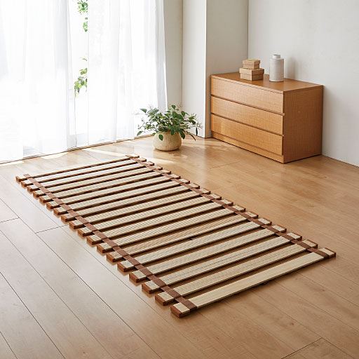 すのこベッド(桐天然木・ロール式)/軽量・丸めて省スペース収納