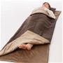 リバーシブルでオールシーズン使える便利な寝袋クッションです。