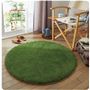 グリーン 円形(直径100cm)<br>まるで本物の芝生みたい! リアルな作りの芝生風ラグです。