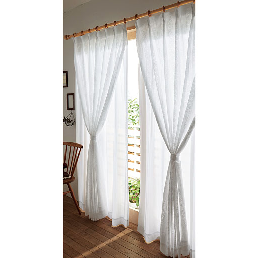 レースカーテン 光の調整ができる二重タイプ セシール Cecile