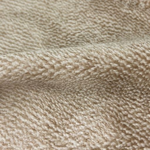 ベージュ<br>肌側(スマートヒート)面生地拡大<br>みっしり細かい毛足が気持ちよく、とろけるような肌触り。