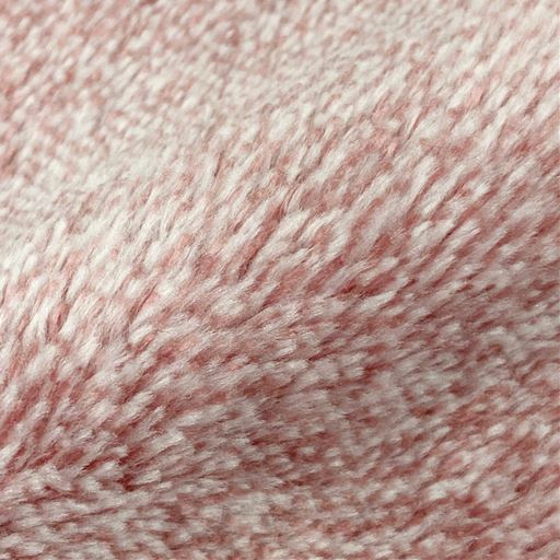 パウダーローズ 肌側(スマートヒート)面生地拡大<br>長い毛足が、スマートヒートの発熱したあたたかい空気をしっかり捉えて逃しません。