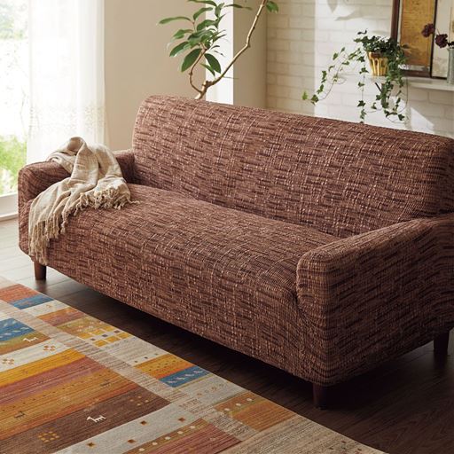 ソファカバー イタリア製フィット トスカーナ さらっとした肌触りで汚れても洗濯機で丸洗いok セシール Cecile