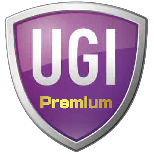 (UGI)評価基準<br>UGI は、一般的なUVカットつき化粧品にもよく使われます。この3つの紫外線に注目し、人体・家具・床などの日焼け防止も含め、インテリアの観点から総合的に判断した指標です。