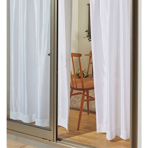 ミラーレースカーテン シンプル無地調uvカット 24時間視線をカットするプライバシー保護タイプ セシール Cecile