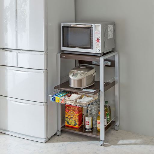 家電収納ラック 大型レンジ対応 セシール Cecile