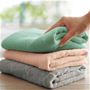 A (グリーン/ピンク/グレー) ミニバスタオル3枚組<br>コンパクトでお洗濯しやすいミニバスタオル。