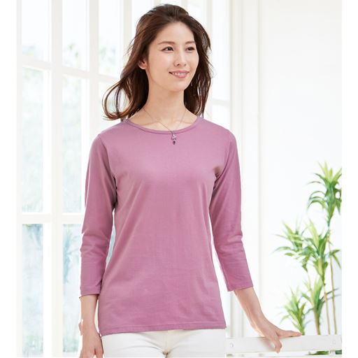 ベーシックな7分袖tシャツ セシール Cecile