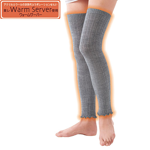 吸湿発熱繊維のびのびレッグウォーマー 2枚1組 セシール Cecile