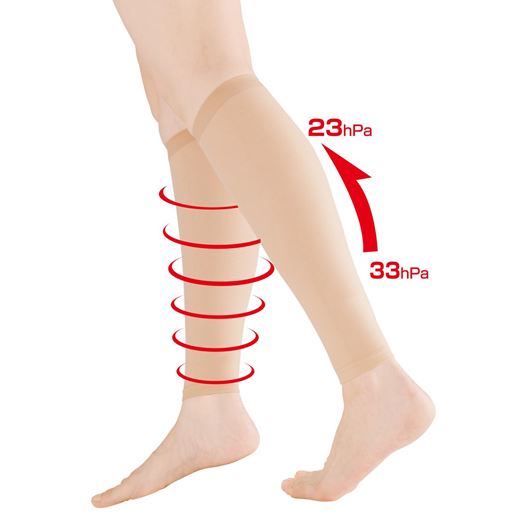 一般医療用着圧サポーター極薄型<br>・ふくらはぎ23hPa<br>・足首33hPa<br>※イメージ