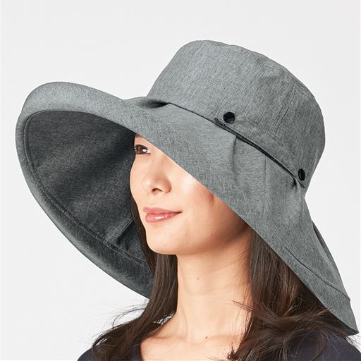 21機能で小顔に見える遮熱遮光uvつば広帽子 セシール Cecile